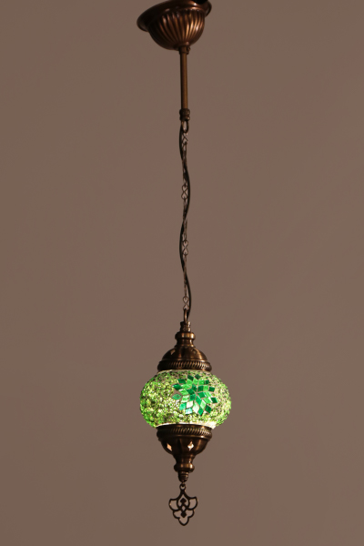 Size 1 Antique Mosaic Hanging Lamp